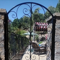 Wrought Iron Gate Courtyard